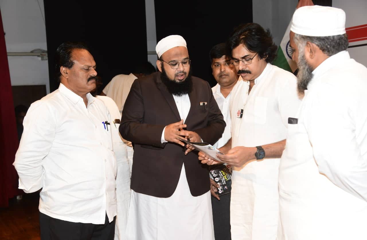 Janasenani with Muslim leaders